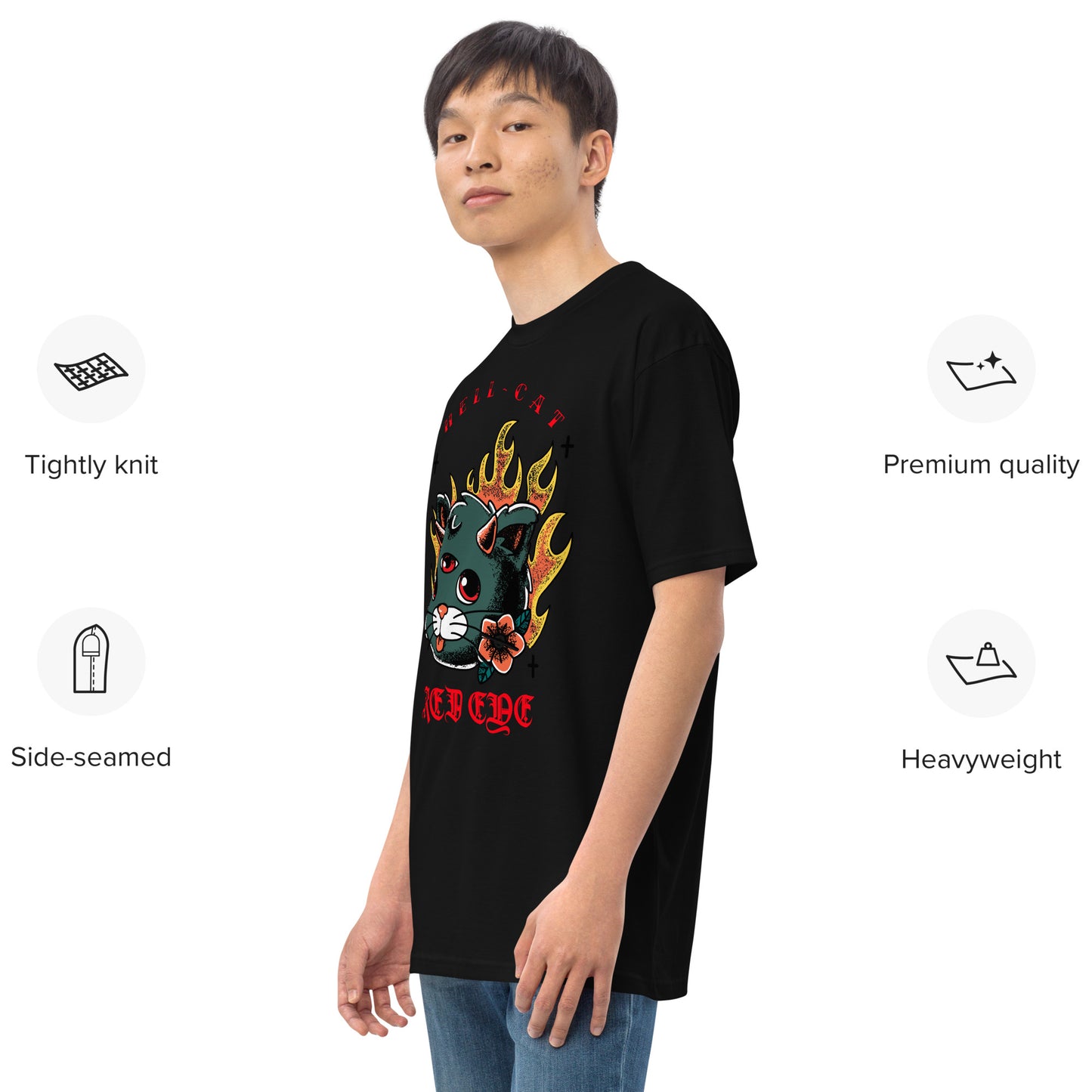 Hell-Cat RED EYE premium heavyweight tee