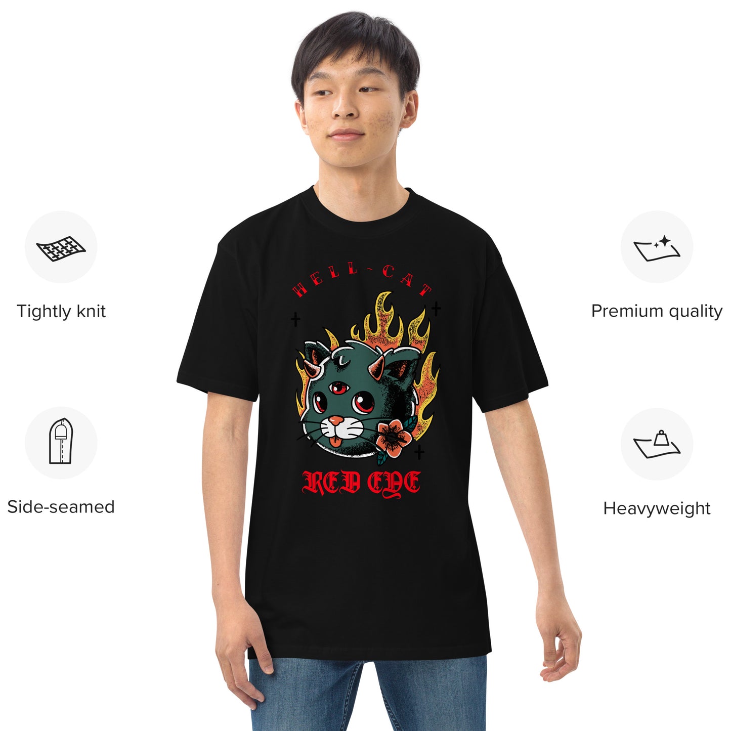 Hell-Cat RED EYE premium heavyweight tee