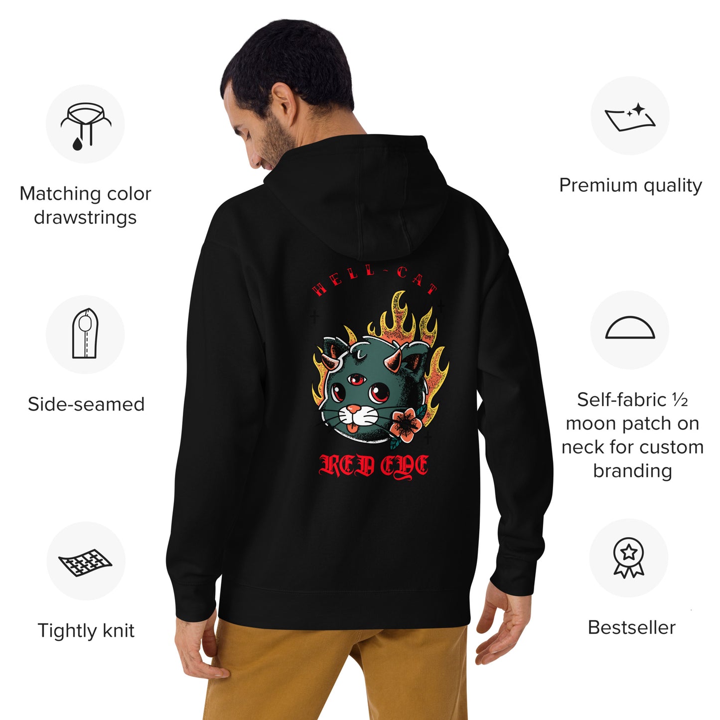 HELL CAT RED EYE Hoodie